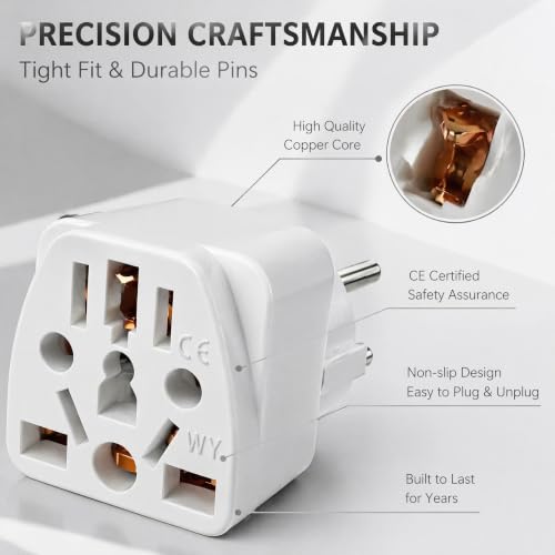 Adaptateur Voyage Universel Lot de 2 Prise USA UK Australie Japon Europe – vue 3