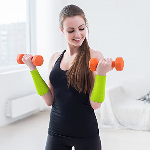 Image of WILLBOND 6 Inch Wrist Sweat Bands for Men Women Tennis Elastic Athletic Long Sweatband Wrist Absorbent for Basketball Tennis Running Outdoor Activity