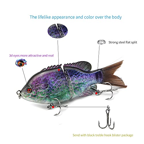 5.9-10In Multi Jointed Swimbait Fishing Lures Bait,2 4 8 Segment Big Giant Sinking Fishing Bass Lures,Crankbaits Swimbaits With Treble Hook … #TOP2