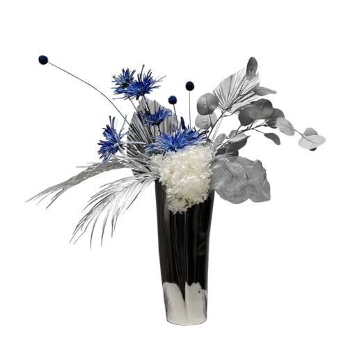 Simulation de fleurs bleues decoration douce et sans entretien pour table basse de salon