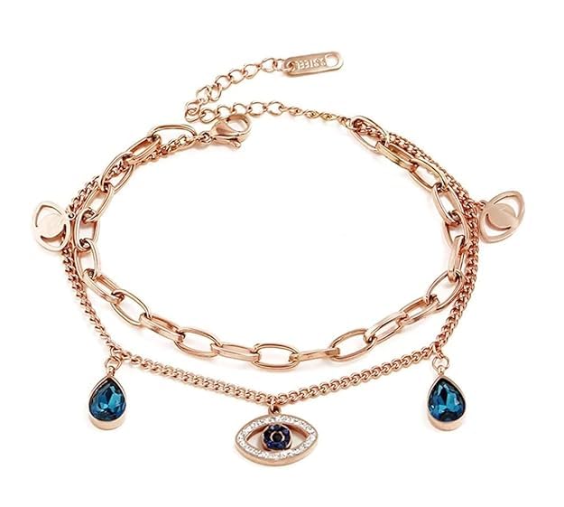 MEENAZ evil eye bracelet for woman Evil Eye Bangles for women Anti Tarnish Stylish Adjustable hand Rose gold Bracelet for girls Kada for Women Magnet Accessories Jewellery friendship crystal -647 (B0CWXLMJSS) Amazon Price History, Amazon Price Tracker