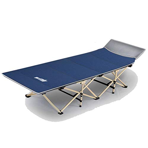 ZXJUAN Fashion Oxford Portable Folding Bed Camping Cot Home Lounging Storage Bag (Color : Blue, Size : 190 * 67 * 35cm)