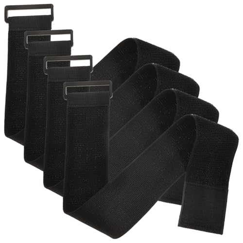 IMIKEYA Lot de 4 Sangles Élastiques à Scratch 50x500 Mm, Sangles de Serrage Multifonctions en Matériau Résistant, pour Gestion de Câbles, Organisation Intérieure et Extérieure, Usage
