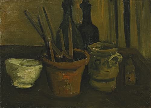 Peinture Van Gogh pinceaux pot de fleurs pour créer un salon chaleureux