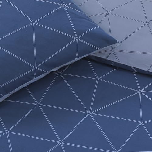 Miniatura 5 de Vision - Juego De Ropa De Cama Reversible 100 Algodón - Hugo Azul - Set De Funda Nórdica De 240x220 Cm Con 2 Fundas De Almohada Para Cama Estándar De 2 Plazas - Fibras Naturales - Oekotex