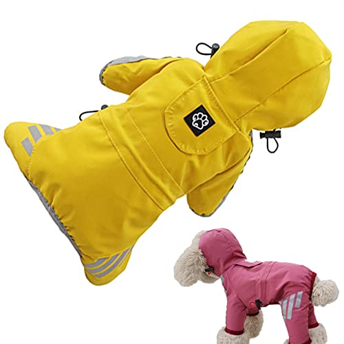 Veste de pluie coupe-vent pour chien avec bande réfléchissante de sécurité