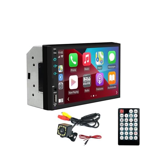 Carplay 2Din 7" Car Radio Ap Carplay Autoradio Stereo Receiver Touch Screen Bluetooth FM SD USB TF HD MP5 Player(Ra-Camera Carpl