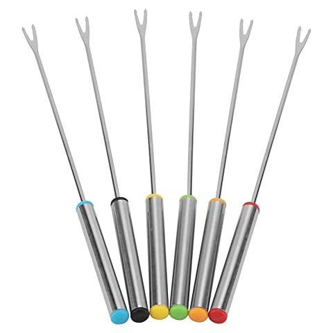 Fonduegabeln,Fondue Forks 6 teile/satz Edelstahl Schokolade Käse Dessert Fondue Topf Gabeln Küche Werkzeug Geschirr Cover