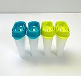 tupperware eiskönig  TW TUPPERWARE Lollitups Eisparadies, 4X Eismaker EIS am Stiel TÜRKIS/Limette