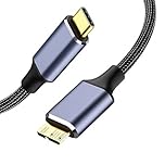 0.5M USB C to Micro B Cable USB C Hard Drive Cable Micro B to Type C Lead Compatible with External Portable HDD/SSD & Charging Lead, Supports 5Gbps Data Transfer, for Laptop, Tablet, Smartphone