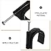 Half Clamps With Nails 300 Pcs Round Tube Clamps Black Cable Manager Fixtures 25mm Diameter Half Clamp J Hooks Support Tools