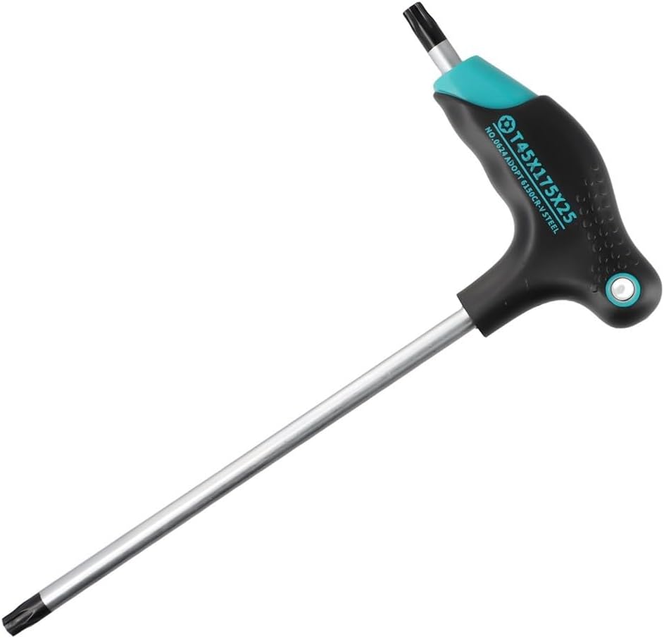 T-Handle Wrench Repair Tool with Double Head and Magnetic Tip, Chromium Vanadium Steel with Ergonomic Anti-Slip Grip for Home Appliance, Mechanical and Electrical Maintenance(T 15)