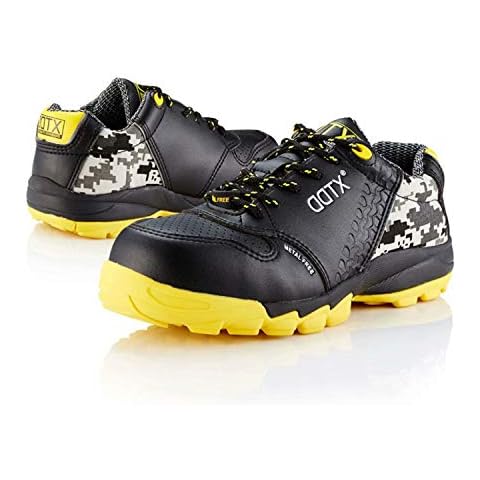 DDTX Safety Work Shoes Unisex Composite Toe Nonmetallic Anti-puncture Midsole Anti-static S1P Lightweight Yellow 12US Cover
