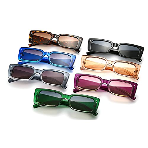 Fashion Small Rectangle Colorful Sunglasses Women Retro Gradient Eyewear Men Cat Eye Nail Sun Glasses Shades UV4004