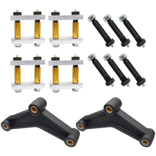 LLANNDER Heavy Duty Greaseable Tandem Trailer Axle Shackle Kit 2.25