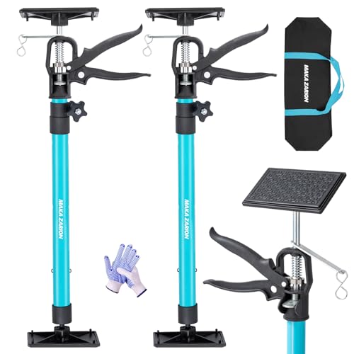 Steel Cabinet Jacks for Installing Cabinets, 3rd Hand Support System Load 154LB, Adjustable Support Pole Jack 21.2-45.2 in, Perfect for Cabinet Lift Installation Tools, Quick Support Rod, 2-Pack