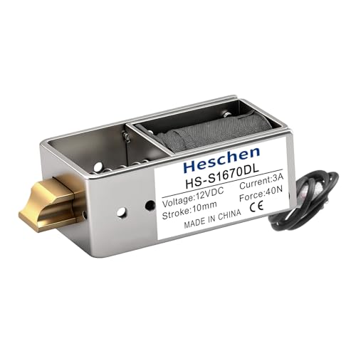 Heschen Magnet-Elektromagnetnetz, HS-S1670DL, DC12V 3A 40N, 10mm Hub, Push Pull Type Open Frame Türschloss