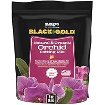 Black Gold Orchid Mix - Premium Orchid Potting Mix for Healthy Roots - 8 qt - Plastic