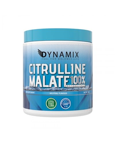 DYNAMIX Citrulina Malato Neutra 300g | Suplemento Pre-Entreno | Aumenta Energía y Flujo Sanguíneo | Recuperación Rápida y Rendimiento Deportivo