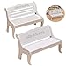 mengger Panchina Giardino Miniatura Mobili Sedia in Legno Micro Chaise Landscape Decoration per DIY Decorazioni Oggetti di Scena Accessori Fotografia Ornamento pianta Paesaggio Ornamento 2pcs Sedia