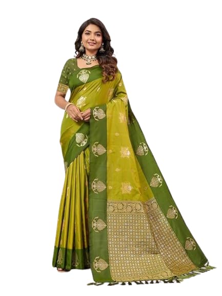Soft silk saree with dual zari motifs-picture-14