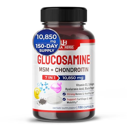 Glucosamine-Chondroitin-MSM-10850mg-Joint-Mobility-Support-Supplement-with-Collagen-Hyaluronic-Acid-Vitamin-D3-150-day-Supply-Pack-of-1