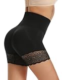 Vaslanda Women Lace Slip Shorts for Under Dress High Waist Belly Control Anti-Chafing Undershorts Sa