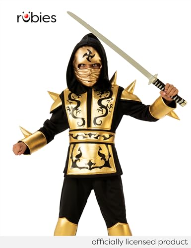 Disfraz Niño Ninja Dorado Talla Large miniatura 2