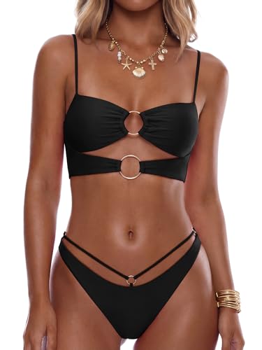 ANRABESS Bikini Sets for Women Summer Sexy Double Loop...