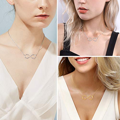 ChicSilver Personalized Name Necklace, 925 Sterling Silver Nameplate Customized Jewelry Gift, Silver/Gold (with Gift Box)2