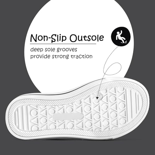 Image of K KomForme Toddler Shoes, Hook & Loop Canvas Sneakers for Boys and Girls | Slip-on, Lightweight, Comfortable