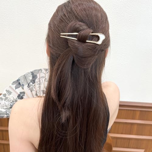 Namolit Grampo de cabelo de liga em forma de U vintage para penteados tradicionais e elegantes estil