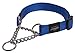 Reflective Nylon Choke Collar; Slip Show Obedience Training Gentle Choker for Extra Large Dogs, Blue
