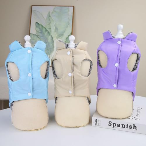 Abrigo para perros chaleco cortavientos de invierno gris Talla M 6