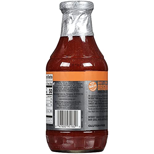 Weber Sweet & Thick Bbq Sauce, Original, 18 Ounce Bottle (Pack Of 6) #TOP2