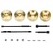 Treehobby 6mm Widen Front Rear Wheel Axle Shaft Drive and 4PCS Brass Counterweight Set for Axial SCX24 90081 AXI00002 AXI00001 1/24 RC Crawler Car Upgrade Parts