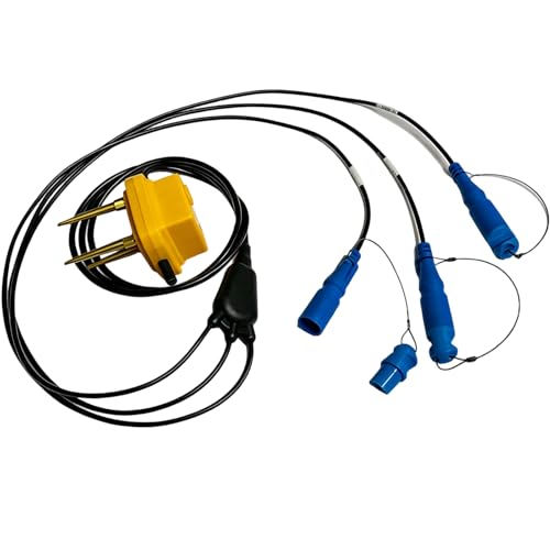 3C Geophone String 4.5Hz, Triaxial Geophone with 3 Pcs KCK Push Fit Female Connector and 2m Leader Cable for Seismic Survey and Geophysical Exploration