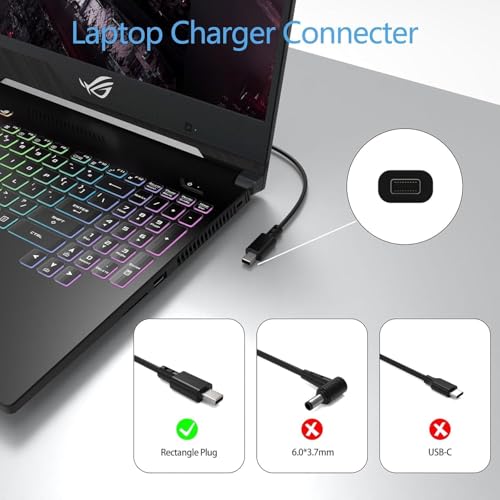 Image of 180W AC Charger Compatible with ASUS ROG Zephyrus G14 2024 GA403 GA403U GA403UI GA403UV GA403UU V16 V3607 GA403UV-G14.R94060 GA403UI-G14.R94070 A22-180P1A Laptop Adapter