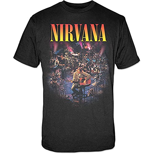 Nirvana Men's Unplugged Photo Slim Fit T-Shirt X-Large Black Nirvana Men's Unplugged Photo Slim Fit T-Shirt X-Large Black