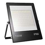 【IP66 Outdoor Wasserdicht】Die Wetterschutzklasse IP66 garantiert, dass Ihr LED Flutlicht verschiedenen Wetterbedingungen standhält. Regen, Schneeregen oder Schnee, Sie können sich darauf verlassen. Das Produkt wird mit einer verstellbaren Metallhalterung geliefert, die durch Anpassen verschiedener Winkel an Decken, Wänden, Böden usw. montiert werden kann. Bitte beachten Sie, LED strahler können nicht in Wasser verwendet werden.