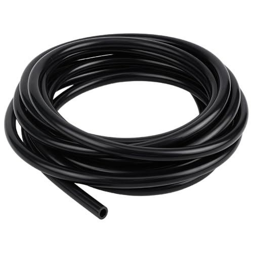 BENECREAT Tuyau en Silicone Noir de 6 m Tuyau en Silicone Pur Haute Température Diamètre Intérieur 8mm X Diamètre Extérieur 12mm pour le Brassage Amateur Transfert Par Pompe Aquaponie
