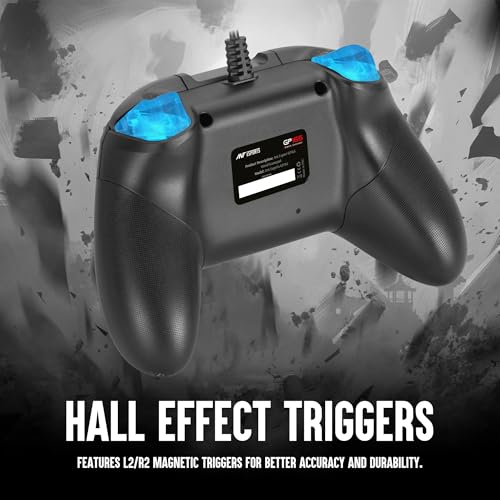 Ant Esports GP165 Wired Controller with Hall Effect Magnetic Triggers for PC/PS3/Android (Black/Grey) - Image 4