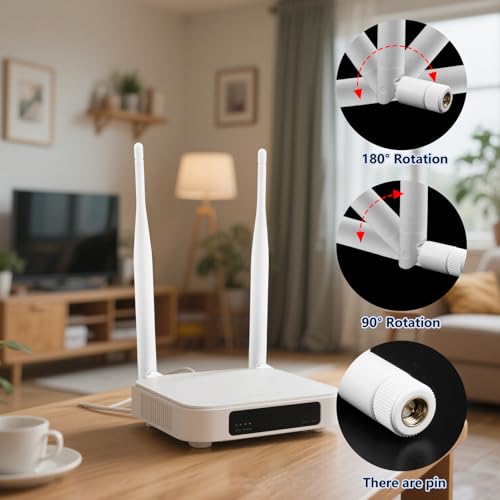 6dBi 4G LTE Antennas 2pcs SMA Male Omnidirectional Aerial 700-2700Mhz Connector for Netgear TP-Link Routers Trail Cameras Modem Terminal Wireless Network Card USB Adapter Hub Bluetooth WiFi Video - Image 3