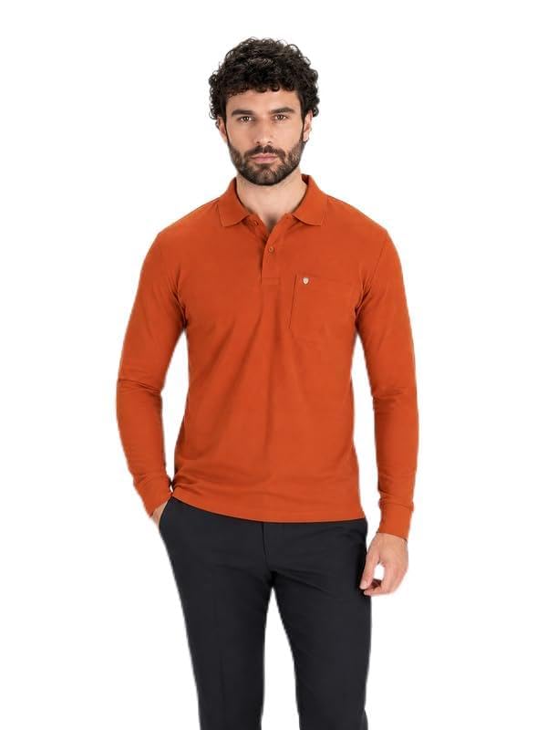 Image of PRORIDERS Men's Cotton-Rich Full-Sleeve Polo T-Shirt with Pocket Premium Pique Fabric Casual & Stylish