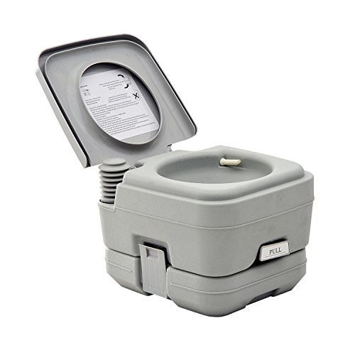 HomCom Portable Travel Camping Toilet Outdoor Hiking - 2.8 Gallon