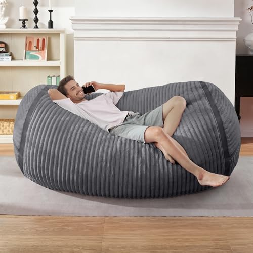 Image of 5FT Bean Bag Chair 5'Giant Bean Bag Chairs with Adults, Large Beanbag Chair