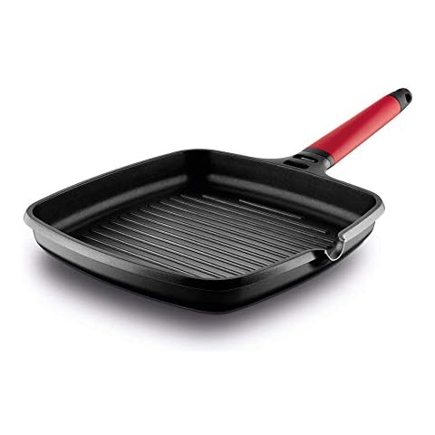 Castey Grill Pan / 27 cm/Cast Aluminium/Suitable for ovens & All hobs: Gas, Ceramic, Electric & Induction Cover