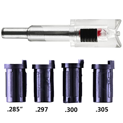 Ellen Archery Lighted Archery Nock Out Crossbow Half Moon Nock With Precision Bushings To Fit The 4 Most Common Carbon Bolts - .285,.297, .300 And .305 Inch Id Bolts(Pack Of 3) (Red 3 Pack) #TOP1