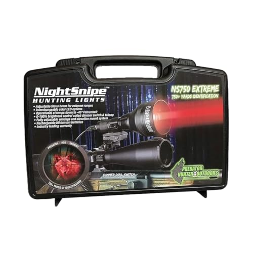 NightSnipe NS750 Red, Green, White Dimmable Coyote, Hog, Predator Hunting Light Kit (Class-2)