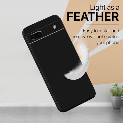 Image of amazon basics Mobile Cover for Google Pixel 7a 5G | Full Camera Protection | Premium Liquid Silicon Case | Flexible Bumper Case for Google Pixel 7a 5G (Black)